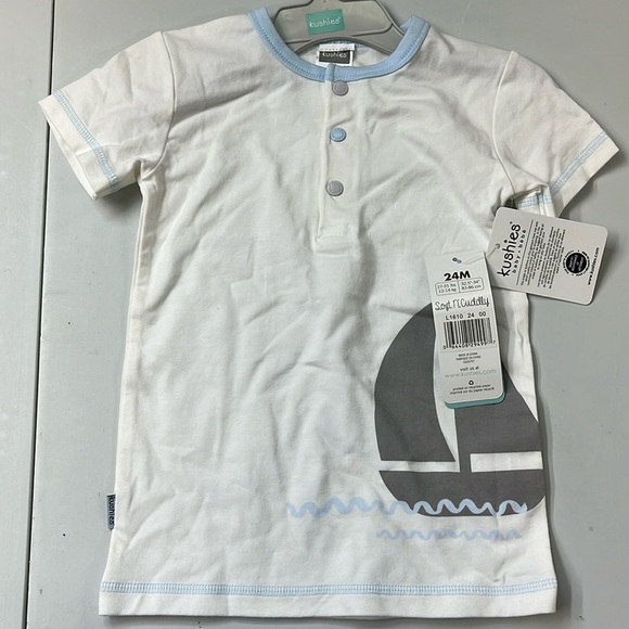 NWT Kushies Baby Boy Short Sleeve Boat T-Shirt 24 Months - Picture 2 of 2